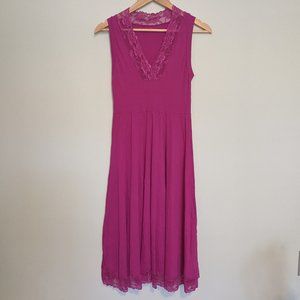 Metalicus (AU) Sleeveless Stretch Lace Tank dress, Fuchsia , One Size